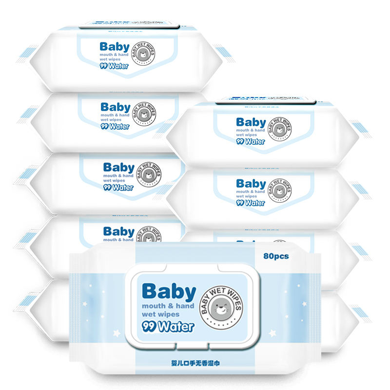 OEM ODM Biodegradable Paper Packaging Antibacterial Sensitive 100% Bamboo baby Wet Wipes Cleaning eco hand wet baby wipes