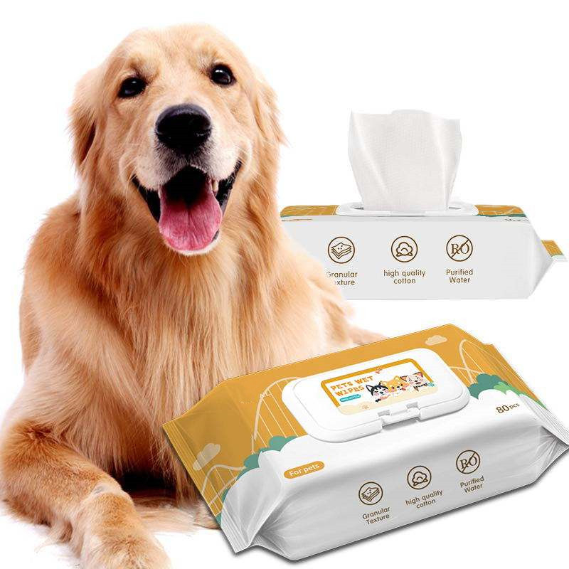 Non-toxic Household Safe Disposable Pet Deodorant Wet Wipes Facial Tissue Eyes Ears Cleaning Dog Cat Wet Wipes
